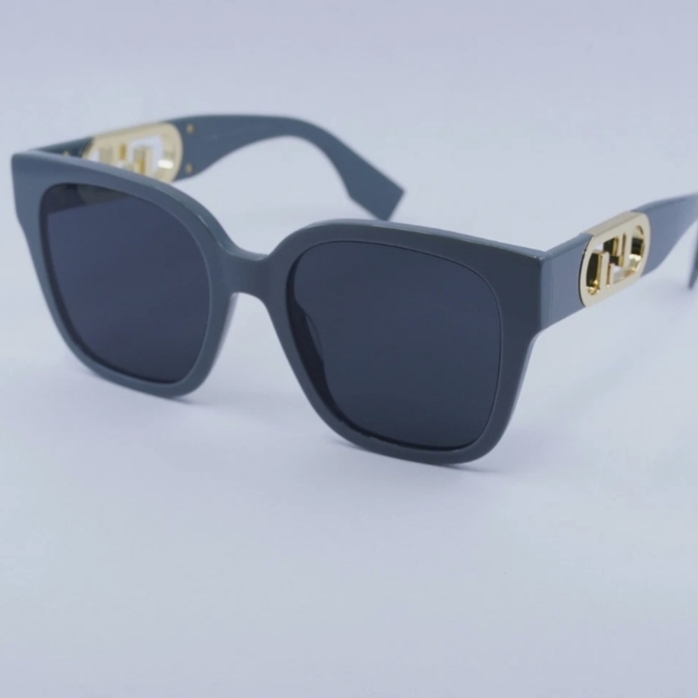 Fendi Gray Sunglasses with Gold Accents - Picture 6 of 6